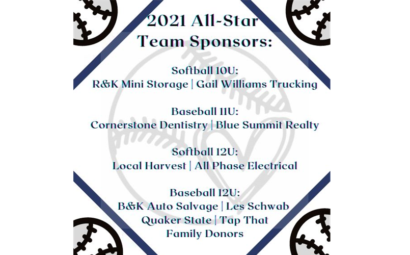 All-Star Sponsors & Donors: Thank You for your Support!