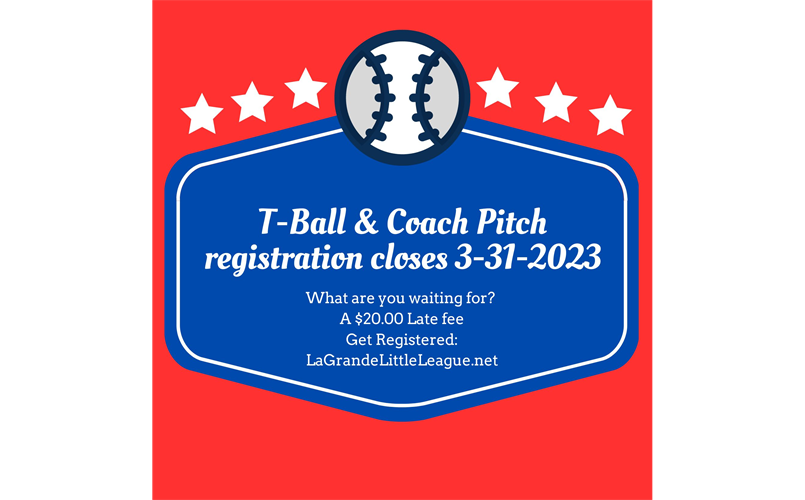 T-Ball & Coach Pitch Registration Closing Soon!